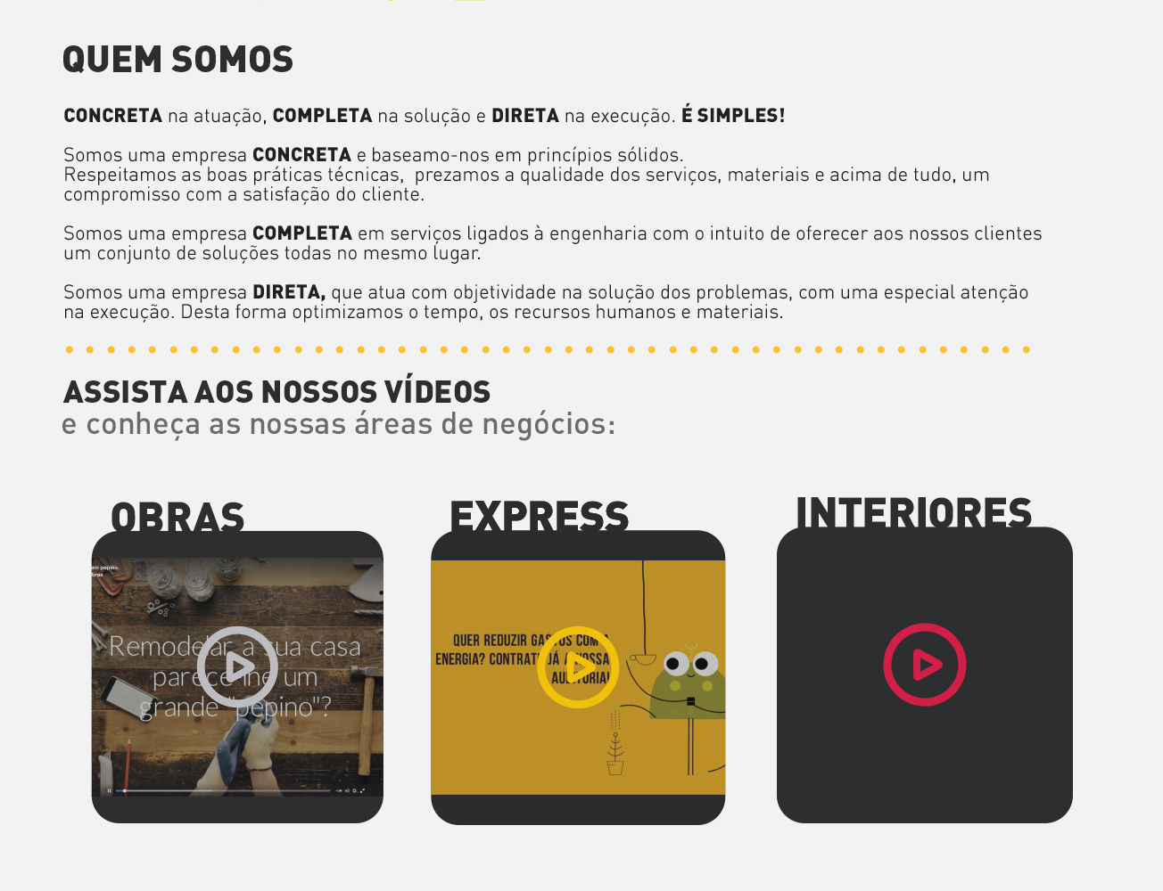Quem somos - Videos Concept Obras