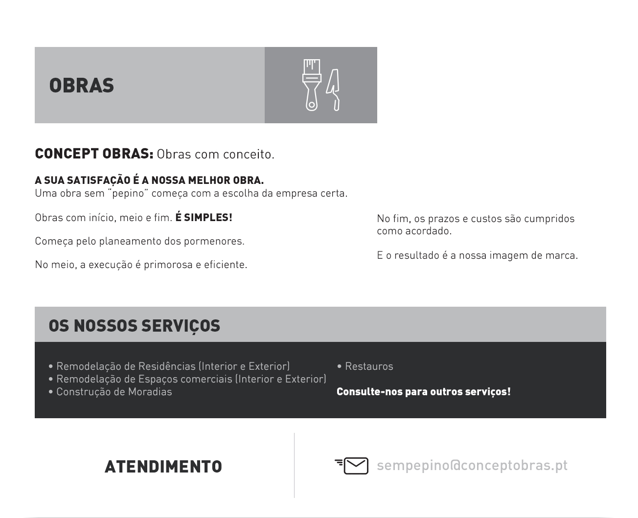 Concept Obras: Obras com conceito